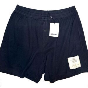 Jacquemus L'Ensemble Melao Men's Shorts XL Navy Waffle Knit Cotton NWT